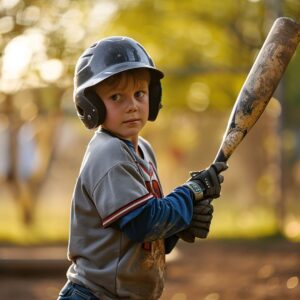 Child Playing Baseball