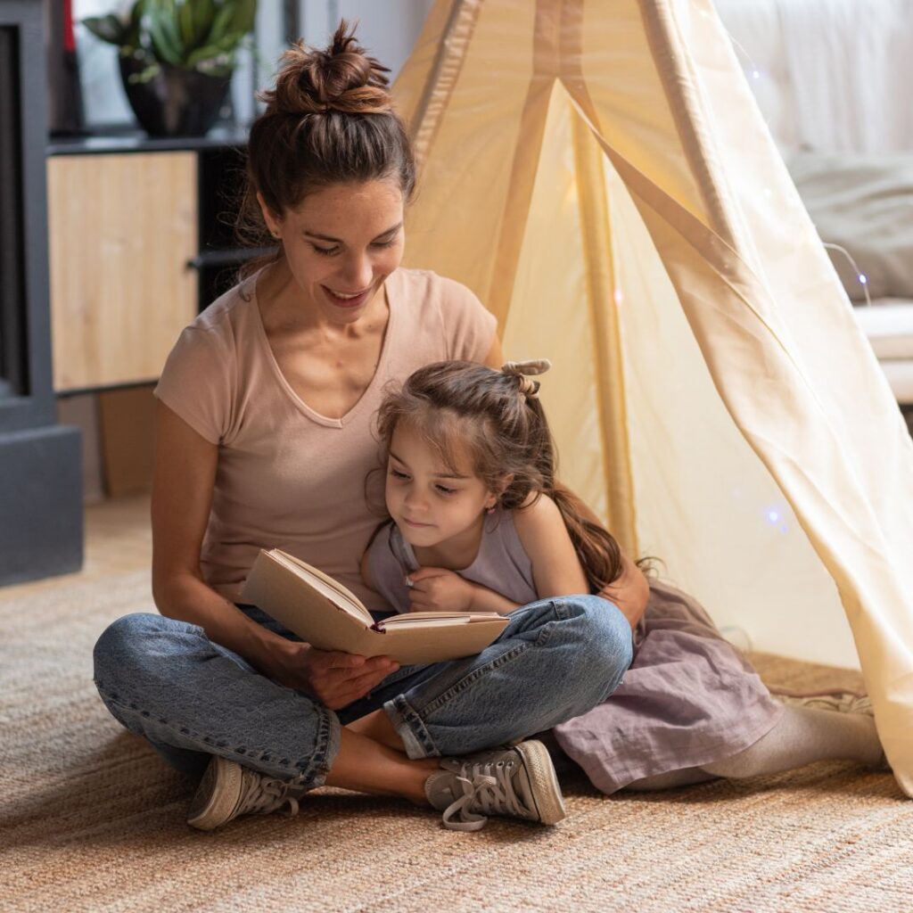 Mother and Child Reading