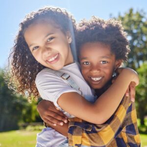 Children Hugging