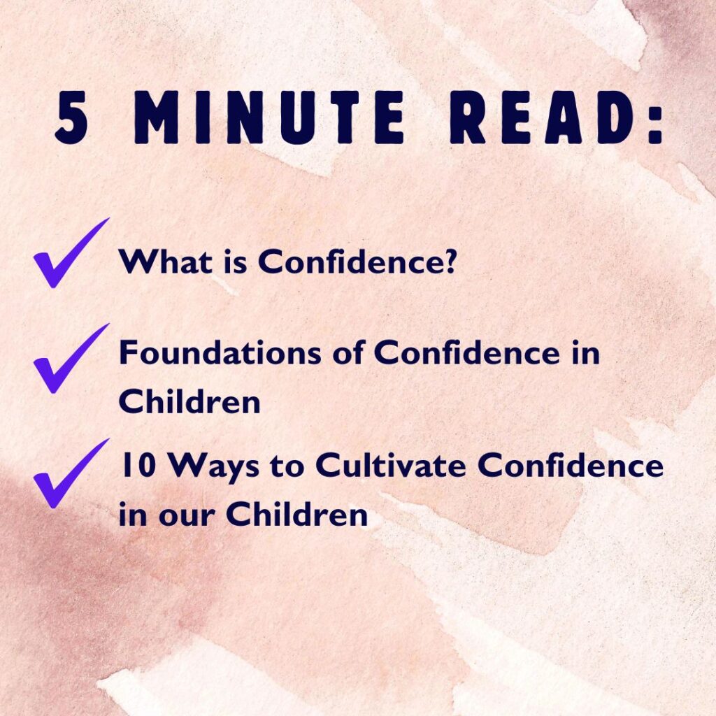 Building Confidence in Kids